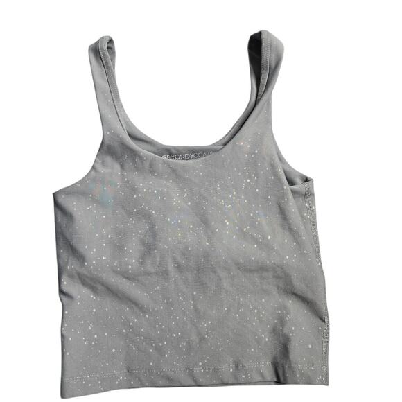 Beyond Yoga Keep it Simple Alloy Speckled Cropped Tank Size: XS - Picture 1 of 5